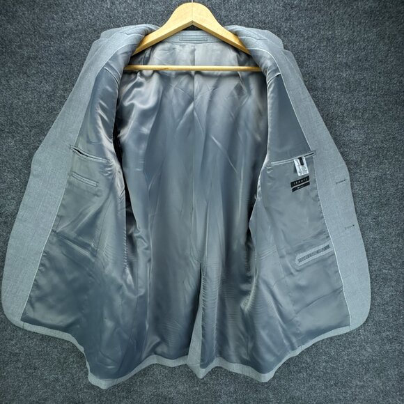 **SOLD**Theory Suit Mens Jacket 44R Pants 38W 2PC Gray Wool Blend XYLO - Picture 2 of 15